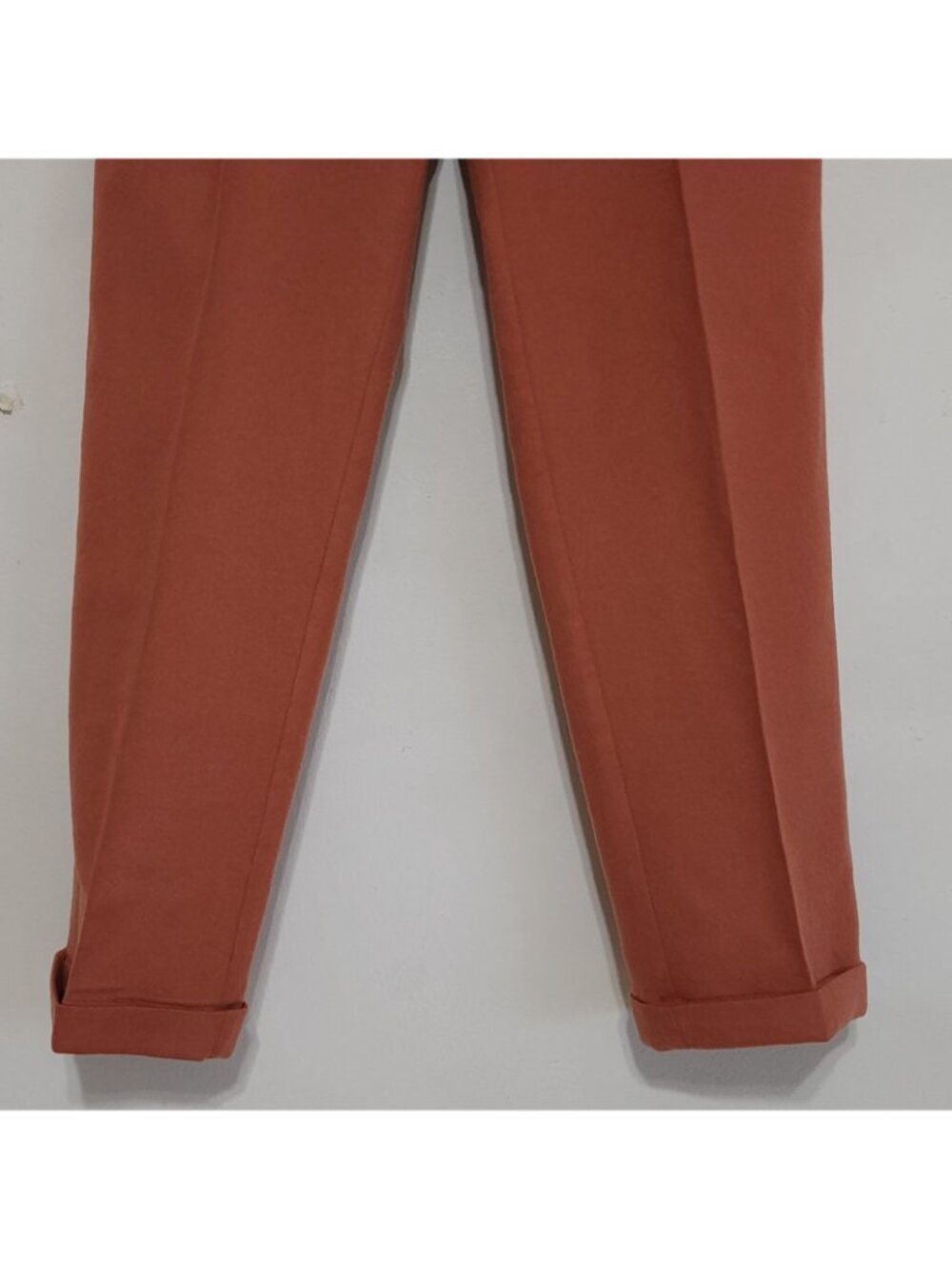 Kiton Cashmere Trousers Drawstring Ankle Pants Sz 42 Italy Orange - Picture 5 of 16
